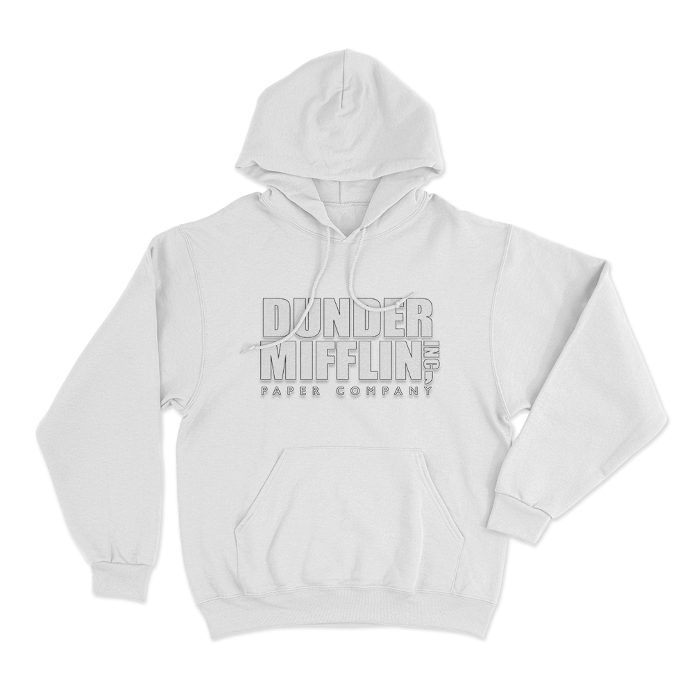 The Office Dunder Mifflin Unisex Hoodie White The Office Dunder Mifflin Unisex Hoodie White