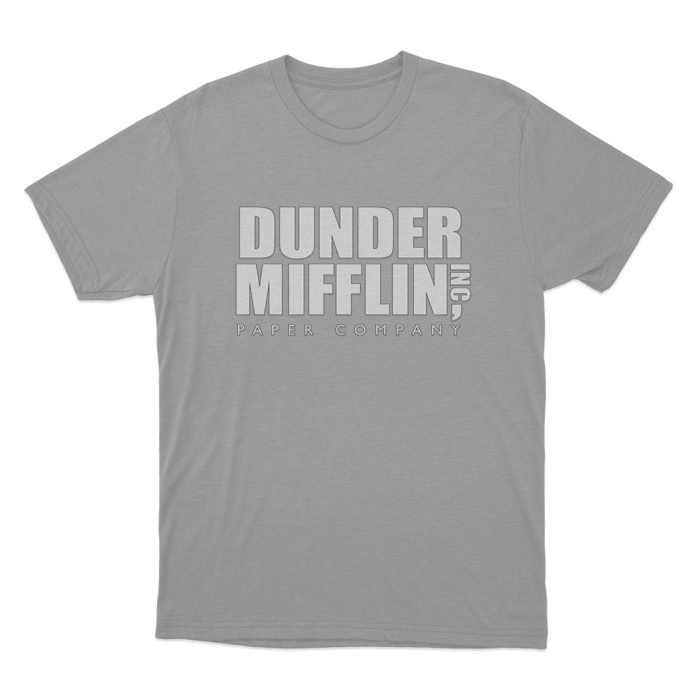 The Office Dunder Mifflin Unisex T Shirt Grey The Office Dunder Mifflin Unisex T Shirt Grey