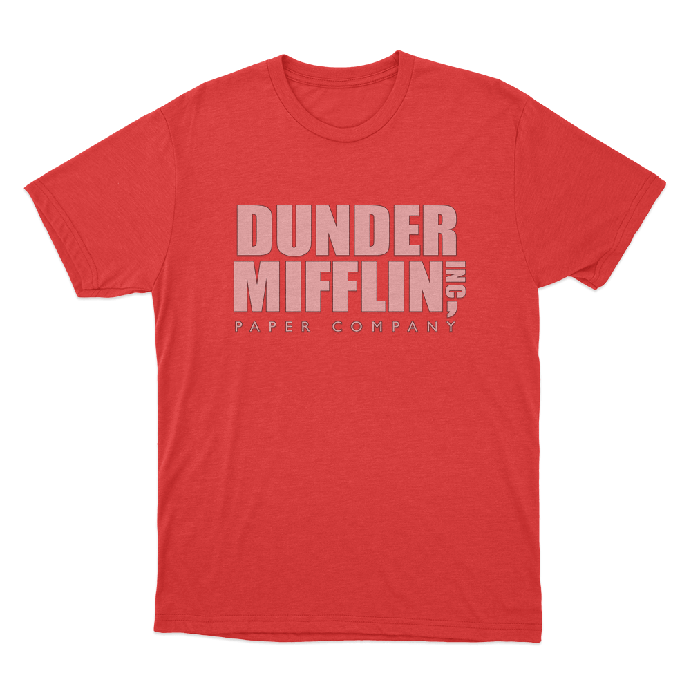 The Office Dunder Mifflin Unisex T Shirt Red The Office Dunder Mifflin Unisex T Shirt Red
