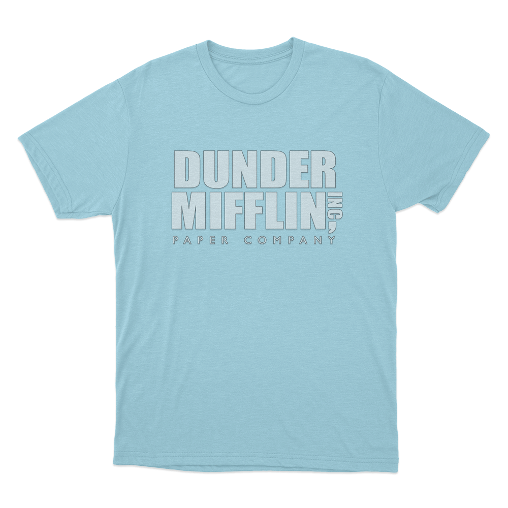 The Office Dunder Mifflin Unisex T Shirt Sky Blue The Office Dunder Mifflin Unisex T Shirt Sky Blue
