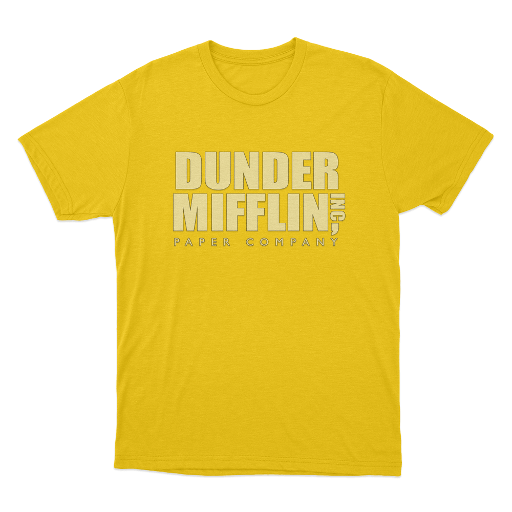 The Office Dunder Mifflin Unisex T Shirt Yellow The Office Dunder Mifflin Unisex T Shirt Yellow