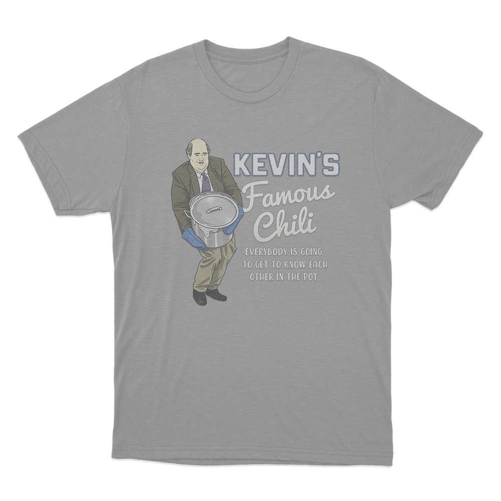 The Office Kevin's Famous Chili Unisex T Shirt Grey The Office Kevins Famous Chili Unisex T Shirt Grey