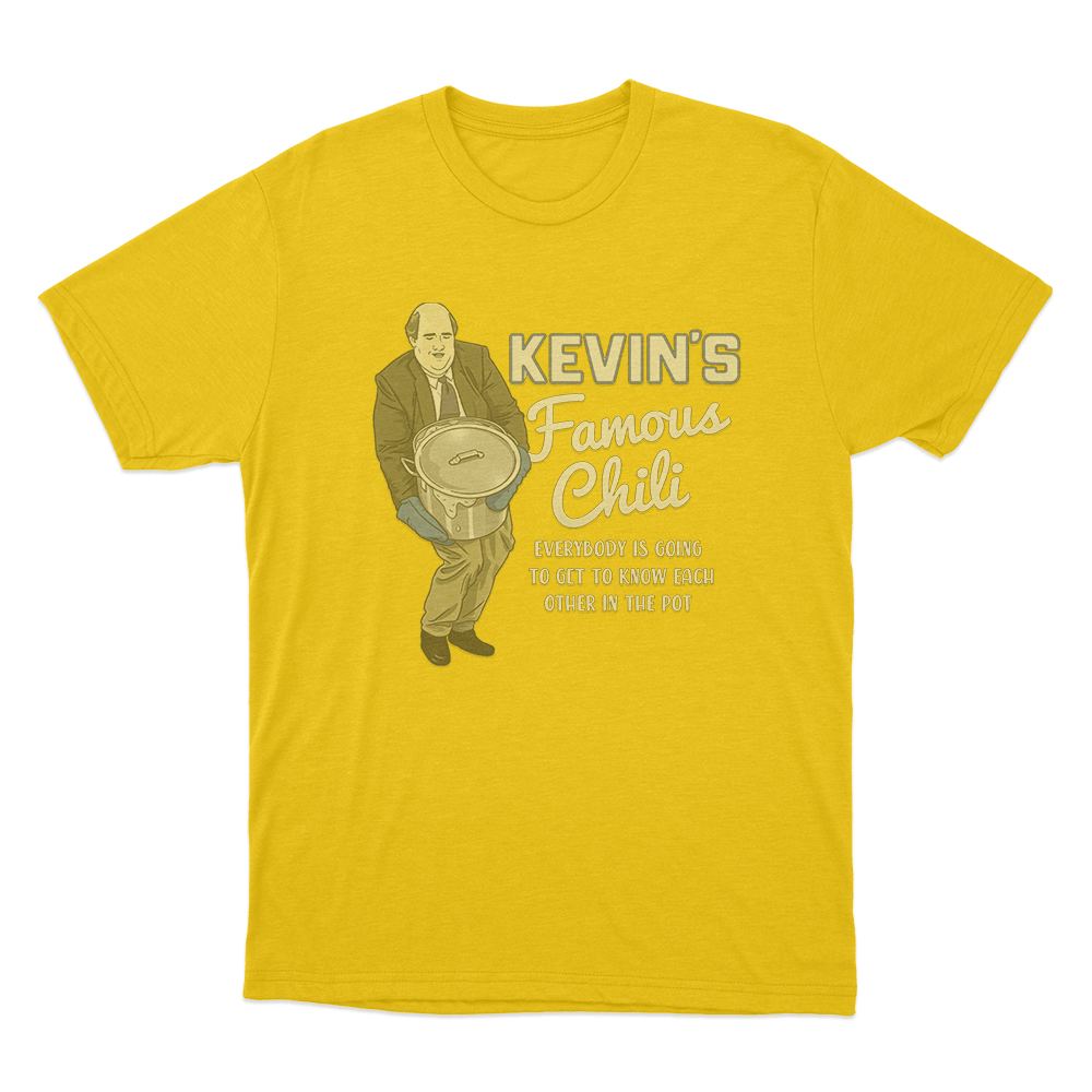 The Office Kevin's Famous Chili Unisex T Shirt Yellow The Office Kevins Famous Chili Unisex T Shirt Yellow
