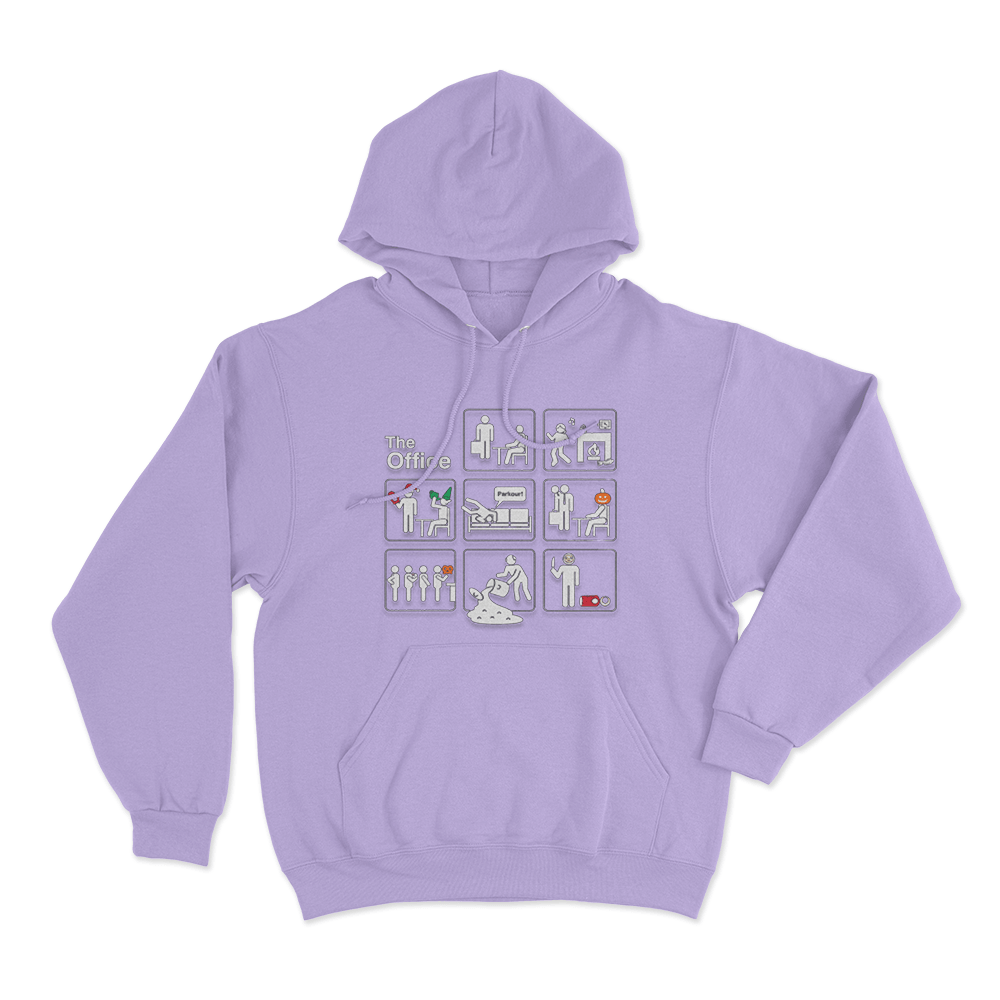 The Office Logo Icons Unisex Hoodie Purple The Office Logo Icons Unisex Hoodie Purple