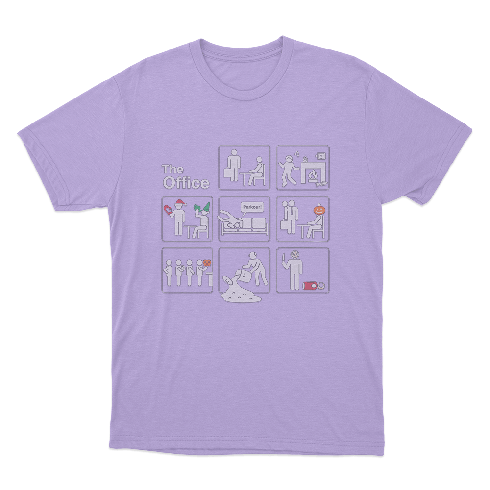 The Office Logo Icons Unisex T Shirt Purple The Office Logo Icons Unisex T Shirt Purple