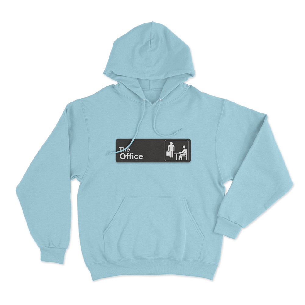 The Office Official Sign Unisex Hoodie Sky Blue The Office Official Sign Unisex Hoodie Sky Blue