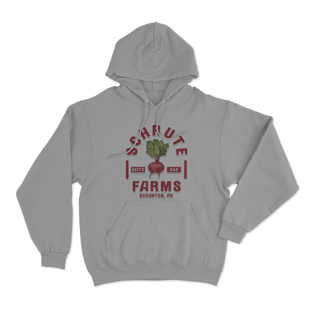 The Office Schrute Farms Unisex Hoodie Grey The Office Schrute Farms Unisex Hoodie Grey