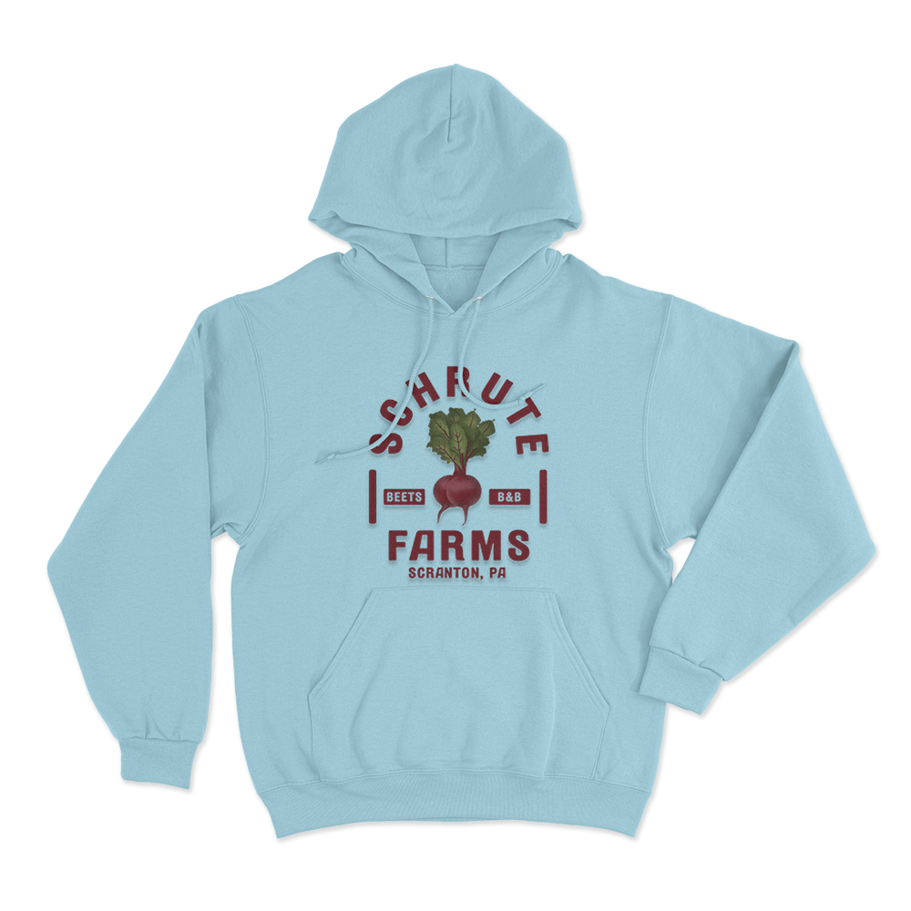 The Office Schrute Farms Unisex Hoodie Sky Blue The Office Schrute Farms Unisex Hoodie Sky Blue