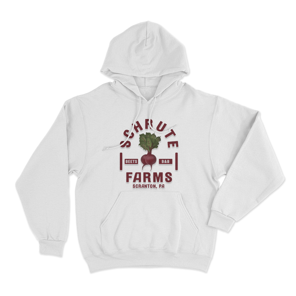 The Office Schrute Farms Unisex Hoodie White The Office Schrute Farms Unisex Hoodie White