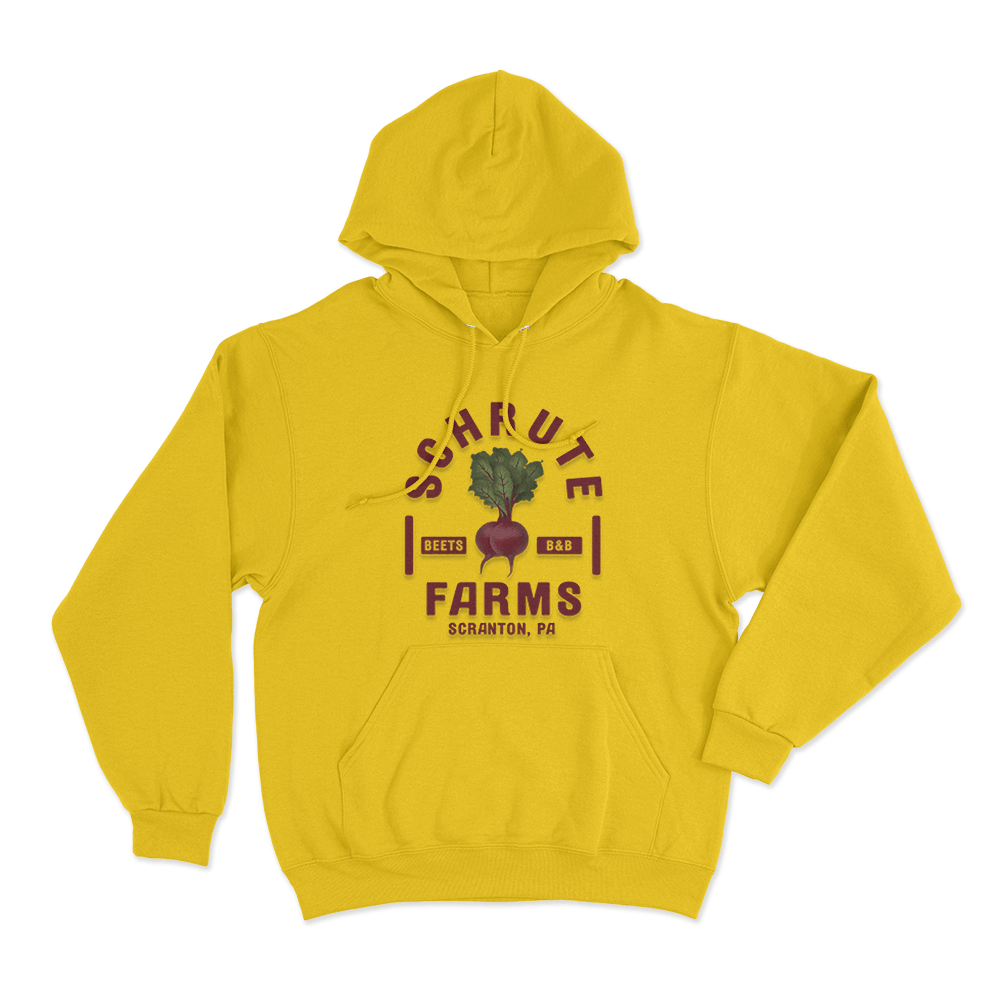 The Office Schrute Farms Unisex Hoodie Yellow The Office Schrute Farms Unisex Hoodie Yellow